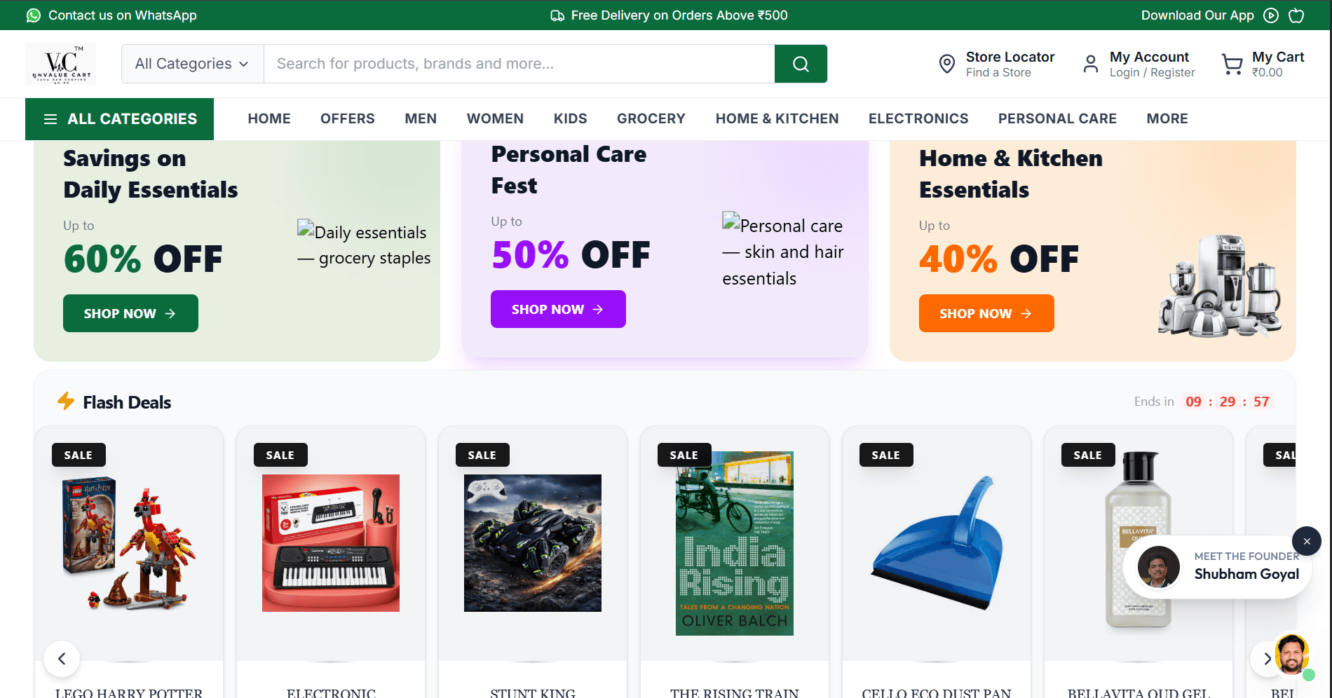 Shubh Value Cart preview